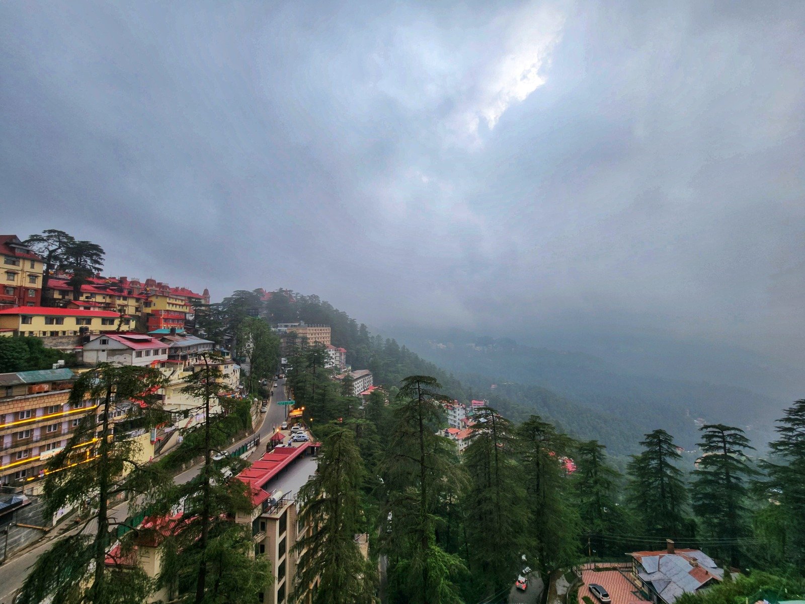 Mountain view from Hotel Surya Shimla