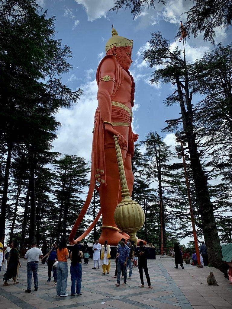 Jakhoo Temple Shimla on Jakhoo Hill surrounded by deodar trees